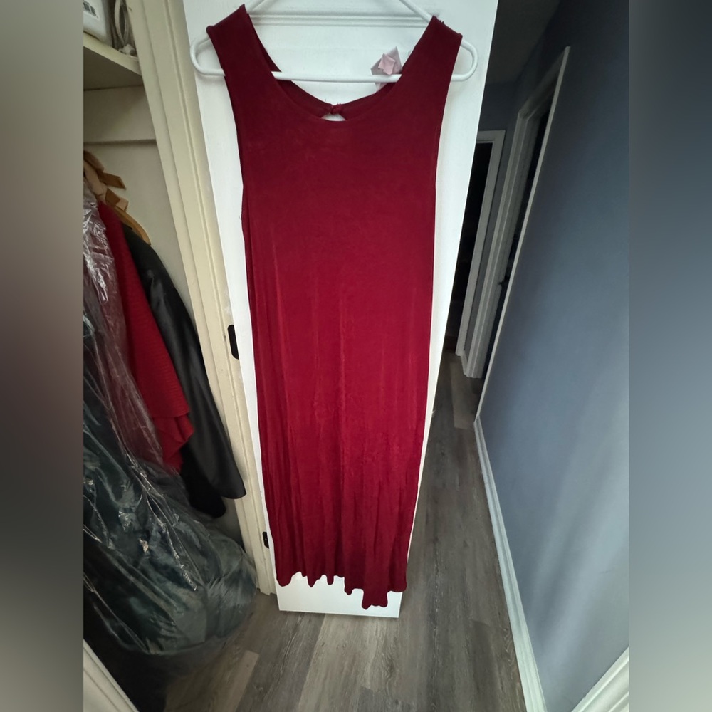 Elegant Red Sleeveless Dress